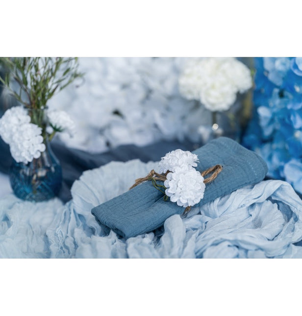 Servilletas de algodón azules 40cm 4ud