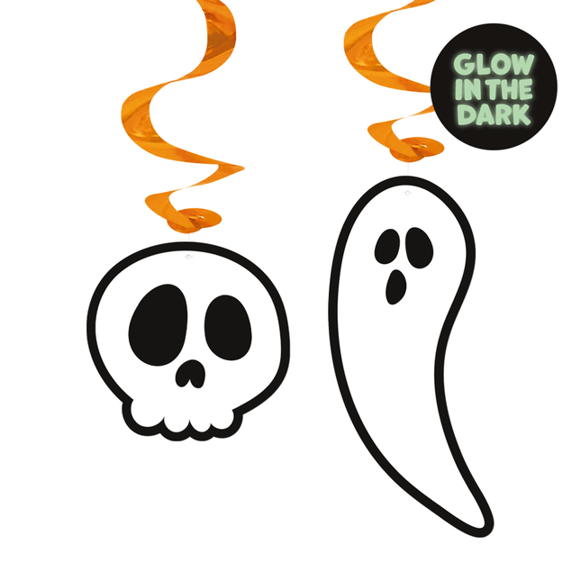 4 Swirls - Glow in the Dark - Halloween Boo van WeFiesta koop je bij Partywinkel
