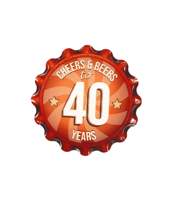 40 Jaar Onderzetters 11cm van Paper Dreams koop je bij Partywinkel