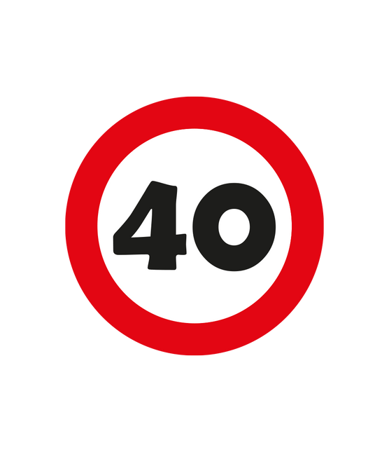 40 Jaar Tafelconfetti 2,5cm - Partywinkel - 8716764248191