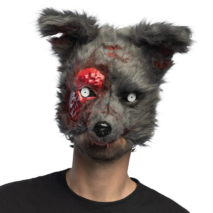 Weerwolf Masker Zwart Bloederig
