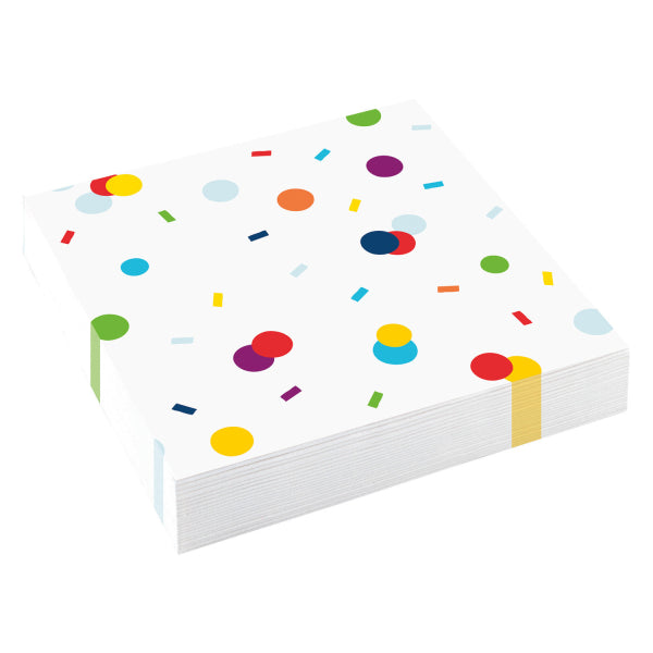 Servilletas - Confetti Cumpleaños - 33 x 33 cm - Lote de 20
