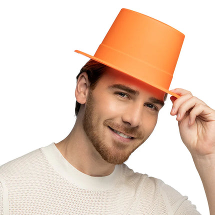 Sombrero de neón naranja