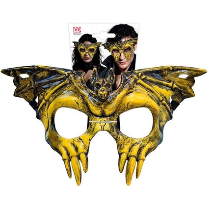 ANTIFAZ DE CALAVERA Y MURCIÉLAGO - PLÁSTICO RÍGIDO