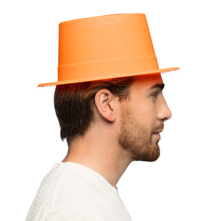 Sombrero de neón naranja
