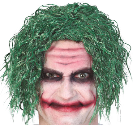 Peluca de Halloween Joker Verde