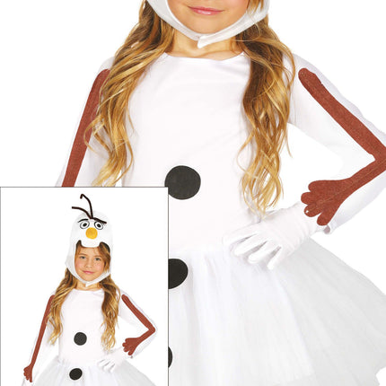 Vestido Muñeco de Nieve Niña