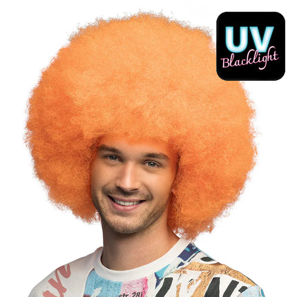 Peluca Sugar naranja neón UV