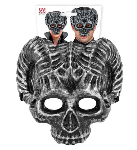 Máscara de calavera con cuerno de carnero