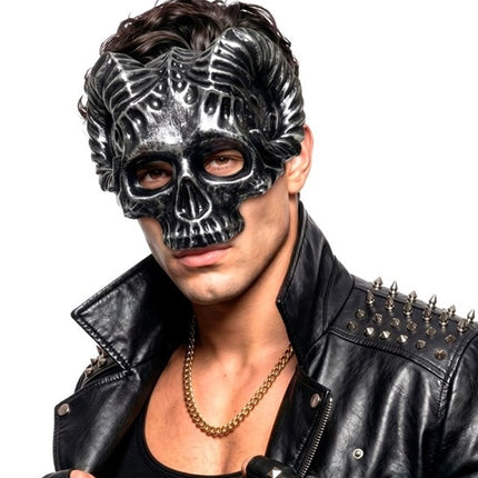 MÁSCARA DE CALAVERA DE CARNICERO - PLÁSTICO RÍGIDO