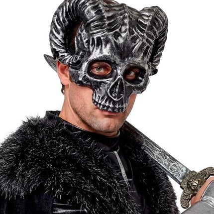 MÁSCARA DE CALAVERA DE CARNICERO - PLÁSTICO RÍGIDO