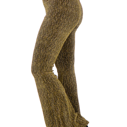 Pantalones acampanados glitter dorados