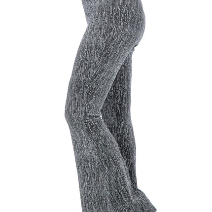 Pantalones Plata Señoras Acampanados Purpurina
