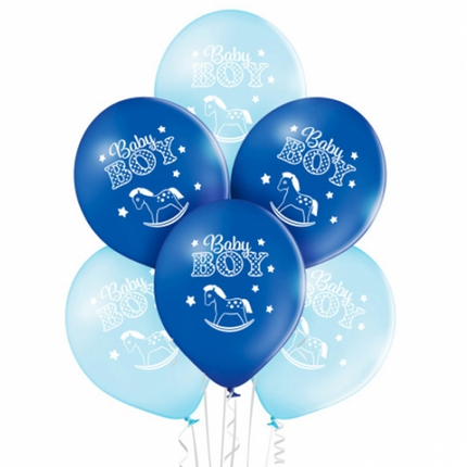 Globos azules para niño, 30 cm, 10 unidades