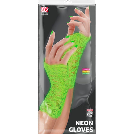 GUANTES ENCAJE VERDE NEÓN