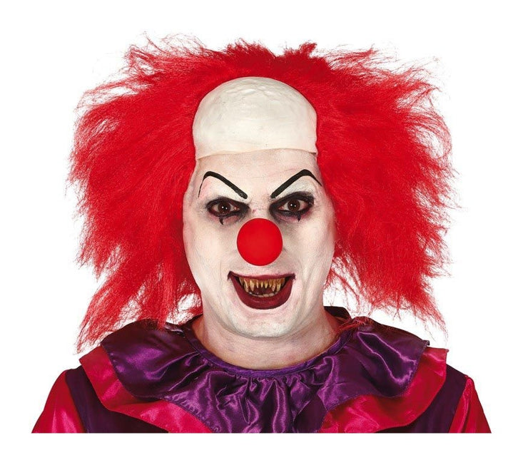 Peluca Halloween Payaso Rojo
