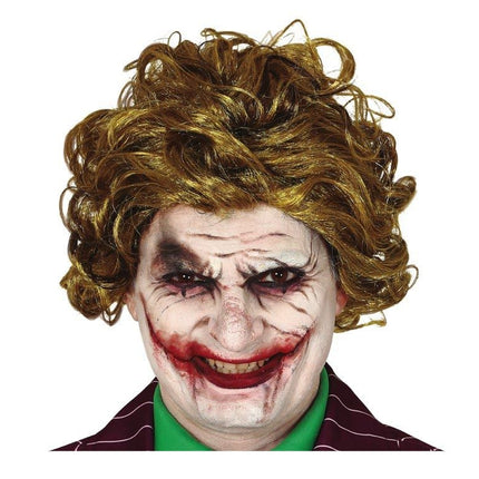 Peluca Halloween Joker Amarillo Verde