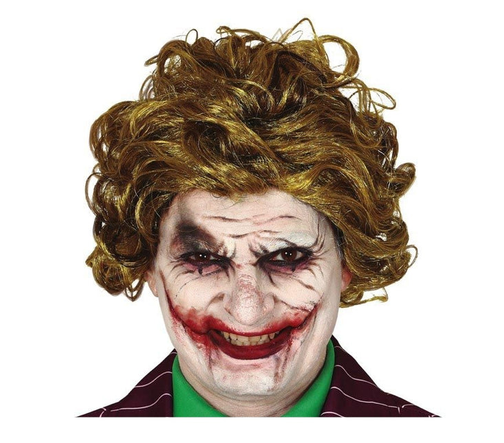 Peluca Halloween Joker Amarillo Verde
