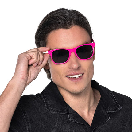 Gafas de fiesta Pop rosa neón UV