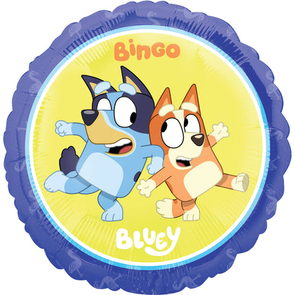 Globo de foil - Bluey y Bingo - 45 cm