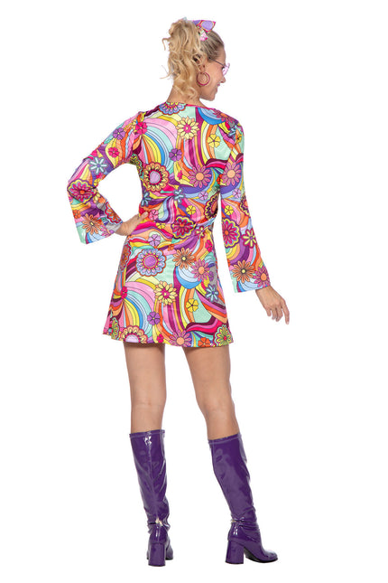 Hippie jurkje roze bloemen