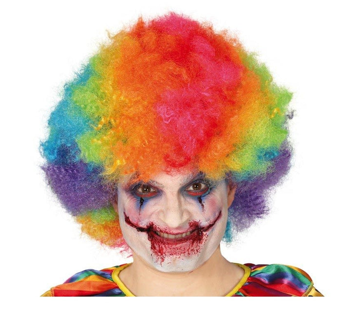 Halloween Peluca Afro Multicolor