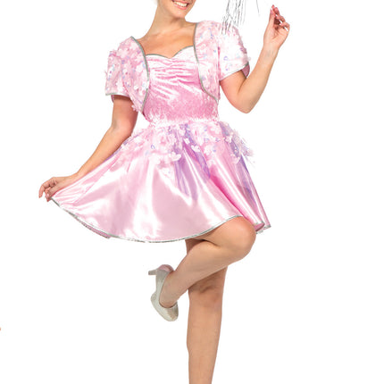 Plumita rosa con flores