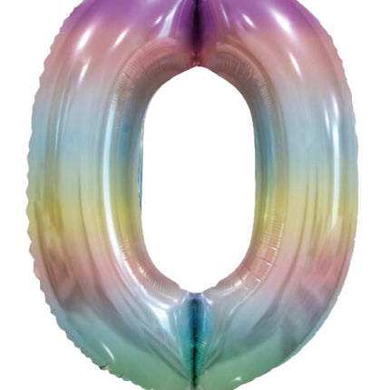 0 Año Globo de Helio Arco Iris Pastel Vacío 86cm