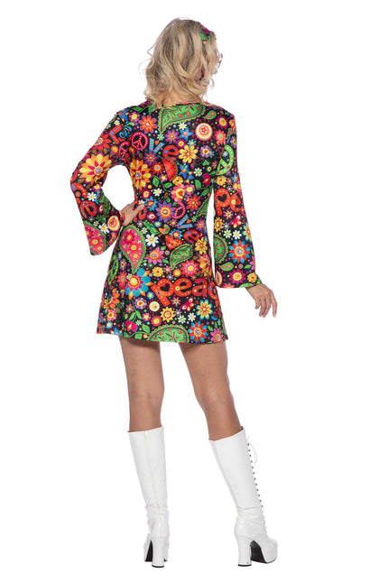 Vestido hippie negro paz