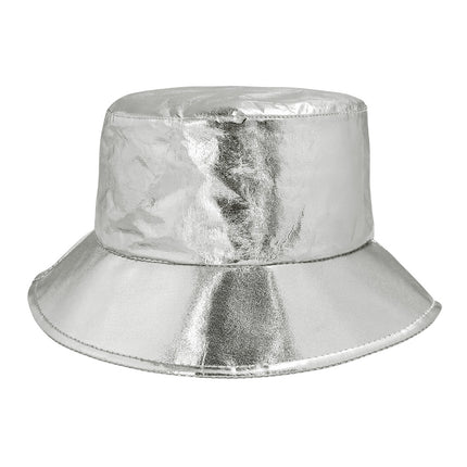 Sombrero de cubo Plata brillante