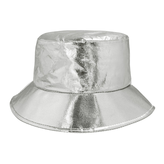 Sombrero de cubo Plata brillante