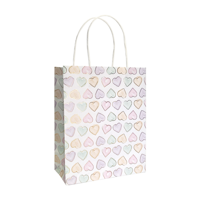 Papel de regalo 170x80x210mm - Acuarelas Corazones