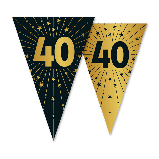 40 Años Guirnalda Oro Negro 10m
