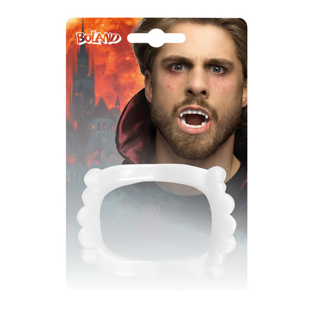Halloween Dientes Falsos Vampiro Blanco