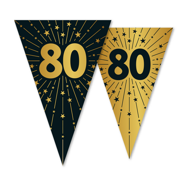 80 Años Guirnalda Oro Negro 10m