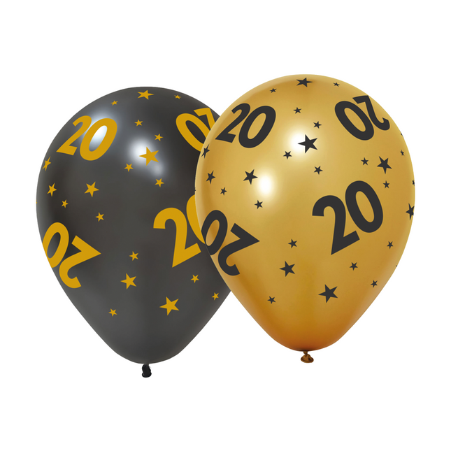Globos 20 años 31cm 6pcs