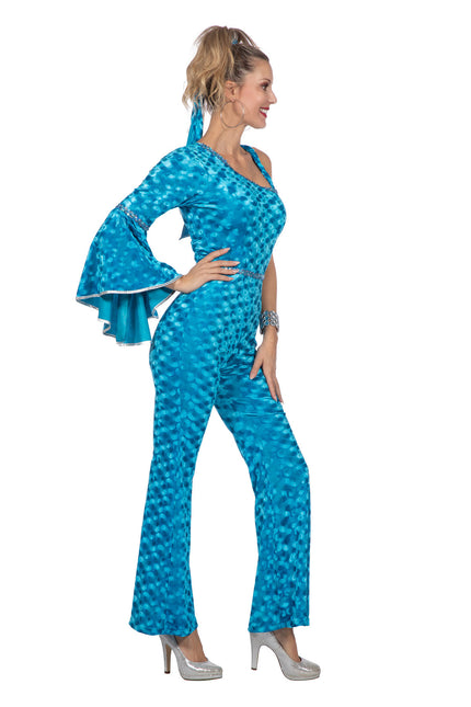 Disco catsuit terciopelo azul