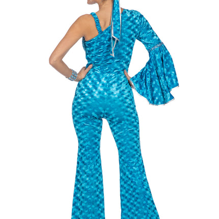 Disco catsuit terciopelo azul
