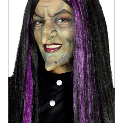 Peluca Halloween Bruja Negra