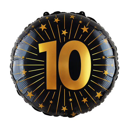 Globo de Helio 10 Años Vacío 45cm