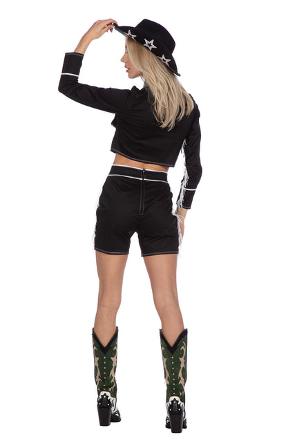 Disfraz de Vaquera Negra Mujer