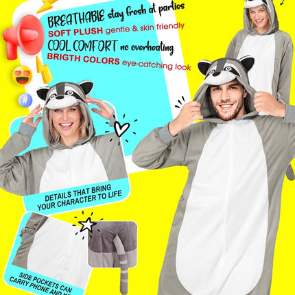 Mono mapache con capucha