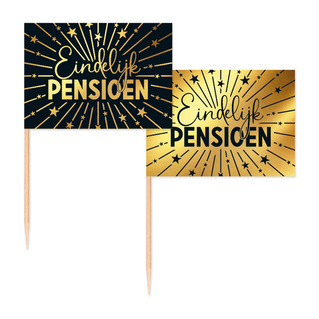 Pensión Palillos de cóctel Oro Negro 50uds