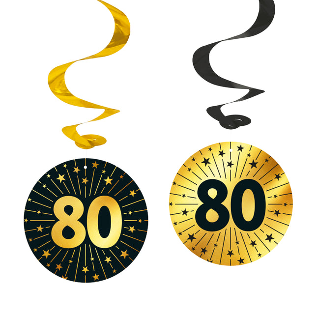 80 Años Decoración Colgante 4pcs