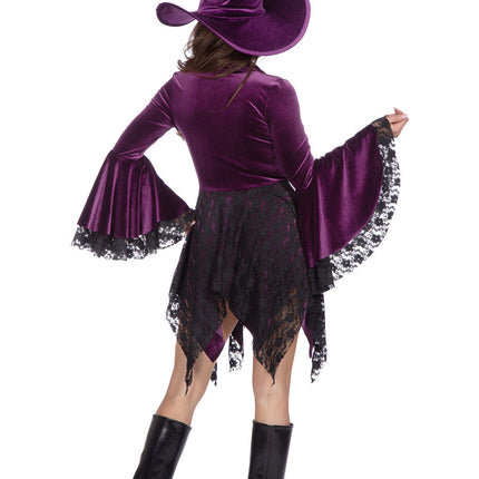 Vestido de Bruja Morado Señoras