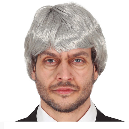 Peluca Halloween Hombre Gris