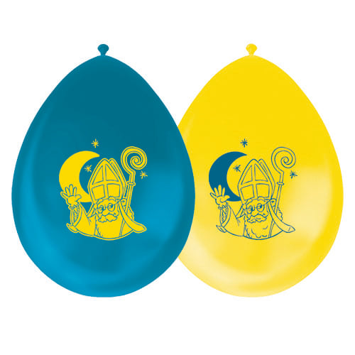 8 Globos 30cm 2 caras Sinterklaas