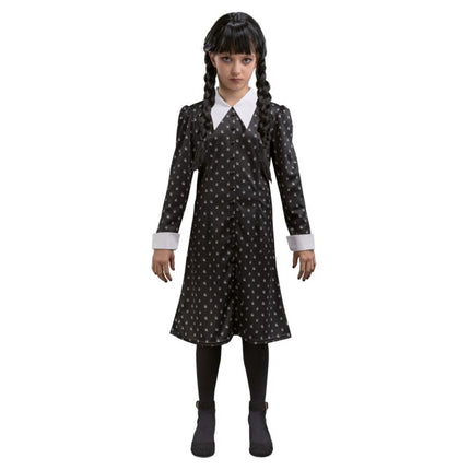 Vestido negro de Wednesday para niña