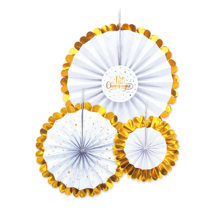 Abanicos de Papel para Bodas 3pcs