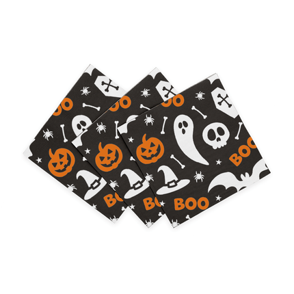 20 Piezas Papel 3 Capas 33x33cm Halloween Boo